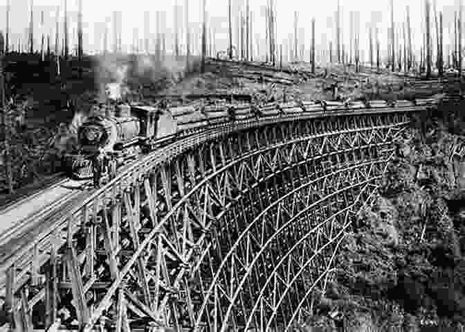 A Black And White Photo Of A Steam Locomotive Pulling A Train Across A Wooden Trestle Bridge In A Mountainous Landscape William C Van Horne: Railway Titan (Quest Biography 26)