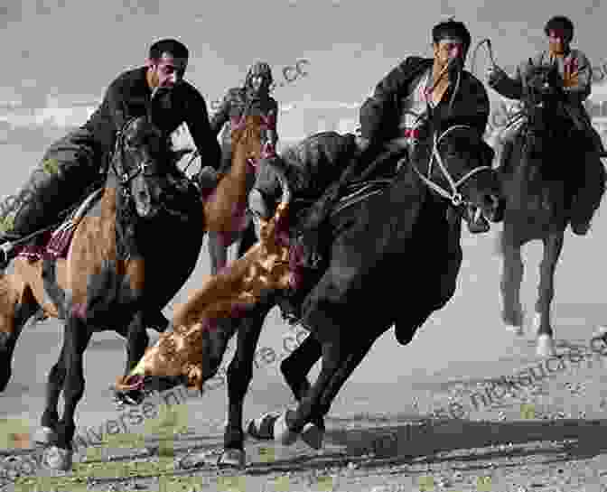 A Group Of Afghan Men Playing Buzkashi, A Traditional Sport Involving Horseback Riding And A Goat Carcass From The Land Of Pashtuns To The Land Of Maa