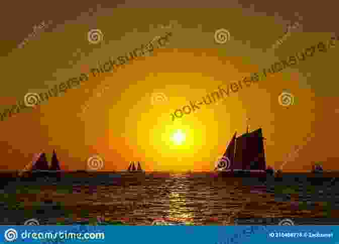 A Panoramic View Of A Golden Sunset Over The Sea, With Sailboats Silhouetted Against The Horizon On A Summer Evening In Devon Dream Cottage: Four Seasons In Devon By The Sea: Part 2 Winter