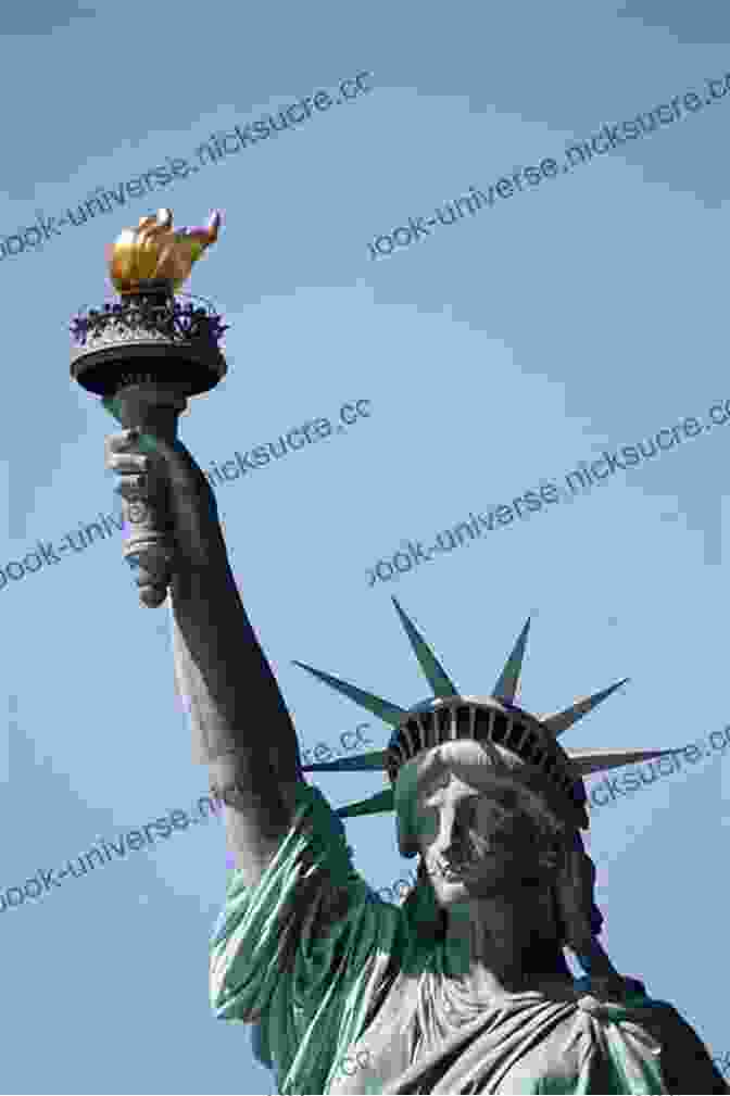 An Image Of The Statue Of Liberty, A Symbol Of The Enlightenment And The Separation Of Church And State. The Sword And The Cross