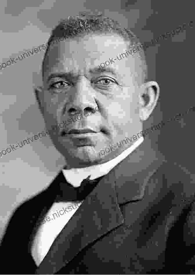 Booker T. Washington, A Prominent African American Educator And Leader, Holding A Book And Looking Thoughtfully Into The Distance. Up From Slavery Annotated Booker T Washington