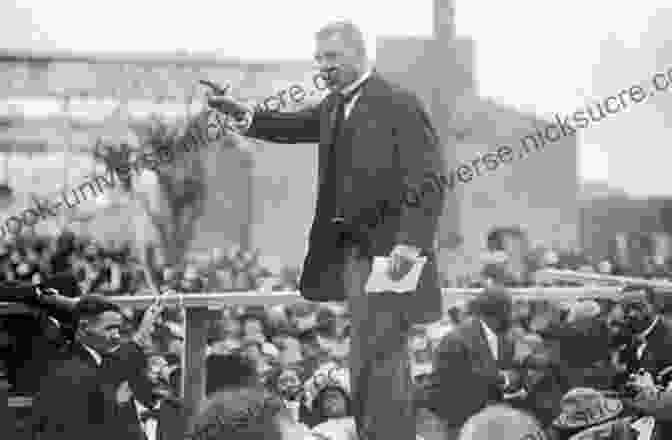 Booker T. Washington Delivering His Atlanta Compromise Address With A Crowd Listening Intently. Up From Slavery Annotated Booker T Washington